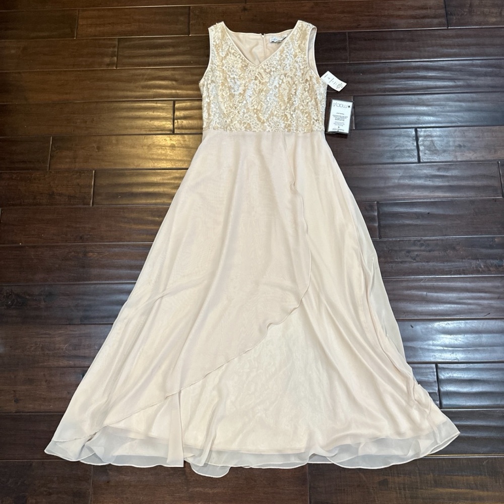 Champagne gold Tahari dress